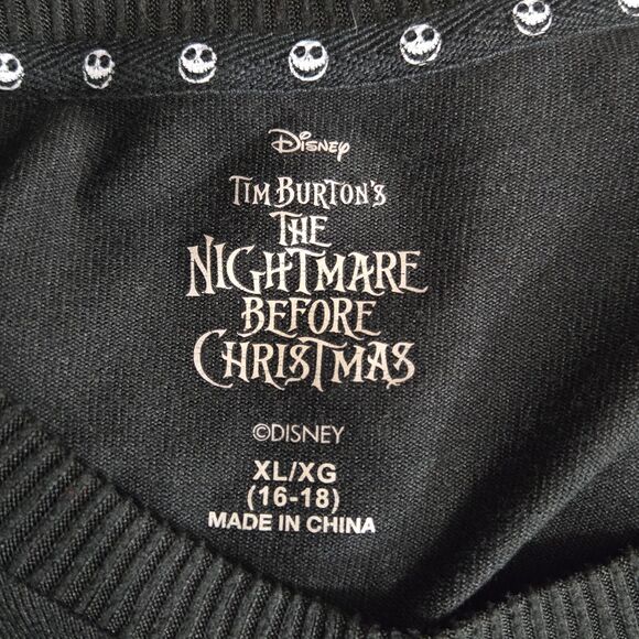 What A Wonderful Nightmare Before Christmas Sleepshirt Womens XL Disney Black - Picture 9 of 12